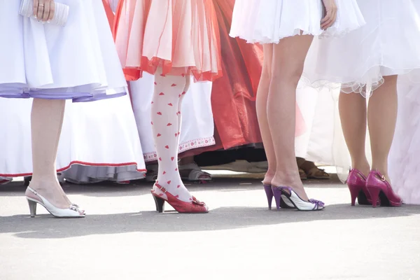 Retro bridesmaids — Stock Photo, Image