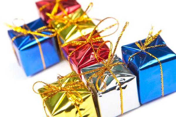 Many small christmas gifts — Stock Photo, Image