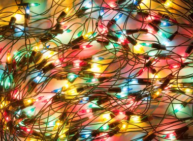 Background of colorful Christmas lights clipart