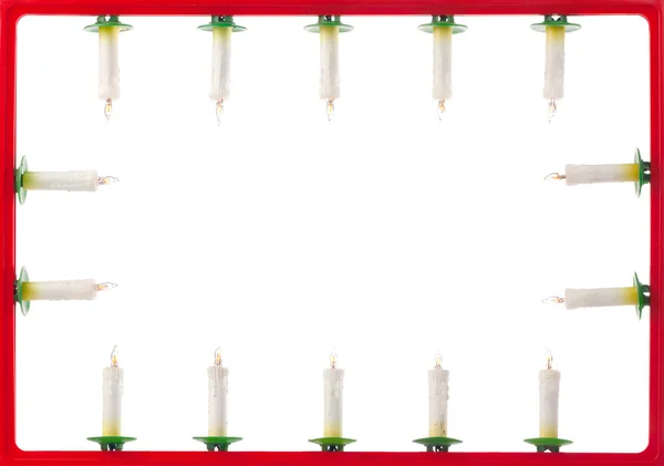 Frame van Kerst kaarsen — Stockfoto
