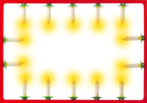 Frame of Christmas candles — Stock Photo, Image
