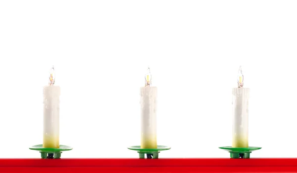 Tres velas de Navidad — Foto de Stock