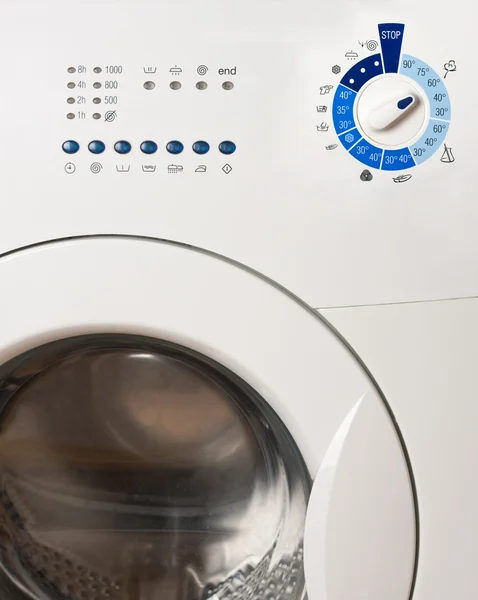 清洗机控制面板的特写视图 — 图库照片
