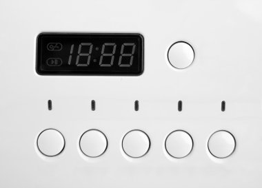 Close-up view of washing machine control panel clipart