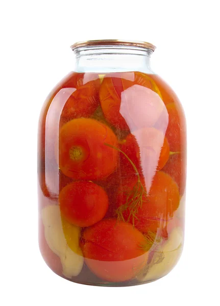 Tomates enlatados — Fotografia de Stock