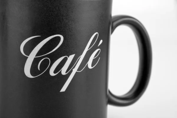 Schwarze Tasse Kaffee Nahaufnahme — Stockfoto