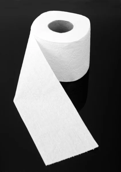 Yakından Görmek Beyaz Tuvalet Kağıdı Rulo — Stok fotoğraf