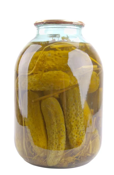 Canned cucumbers Stock Image