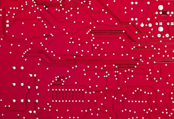 Röda dator krets — Stockfoto