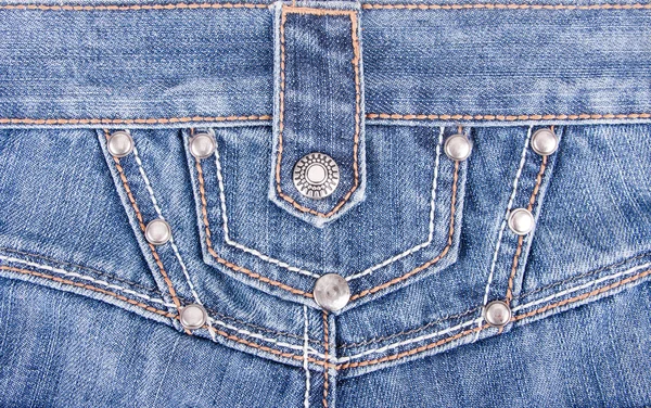 Blå jeans. bakifrån — Stockfoto
