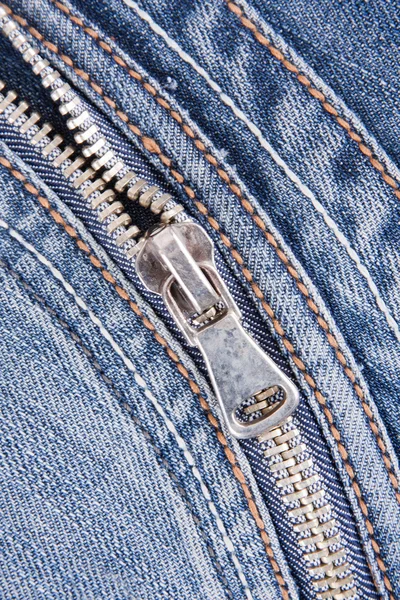 Nahaufnahme Des Reißverschlusses Jeans — Stockfoto