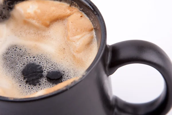 Een kop zwarte koffie. — Stockfoto