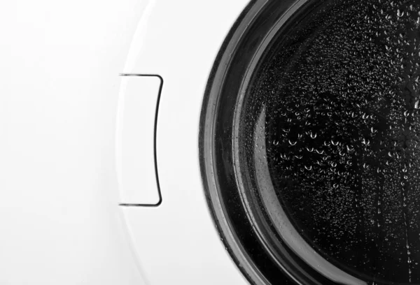 Närbild av tvättmaskin dörr — Stockfoto