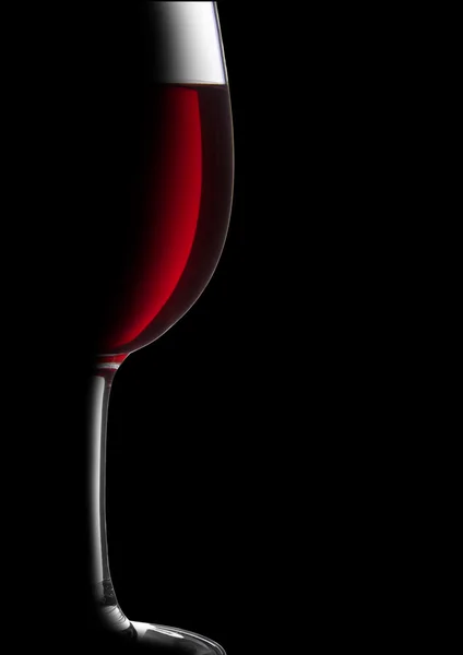 Wijnglas in donker — Stockfoto