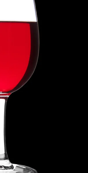 Gros Plan Verre Vin Rouge Isolé — Photo