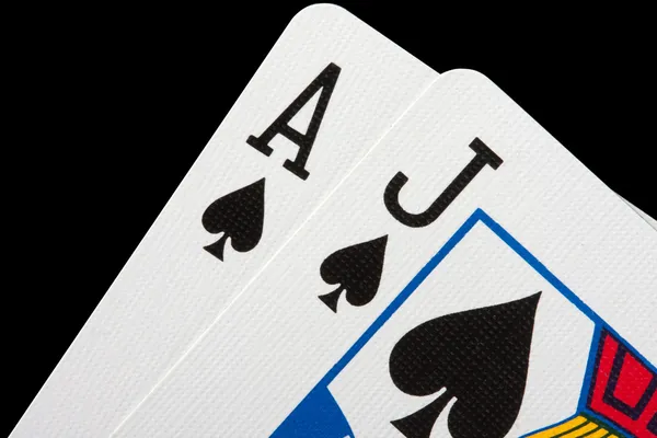 Blackjack kaarten — Stockfoto