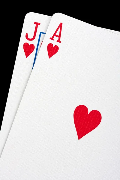 Cartões de blackjack — Fotografia de Stock