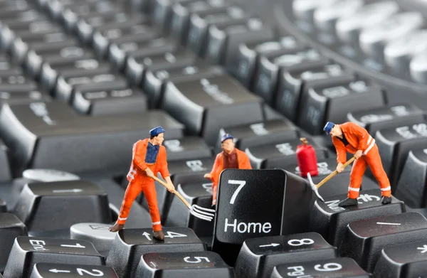 Trabajadores de reparación de teclado —  Fotos de Stock
