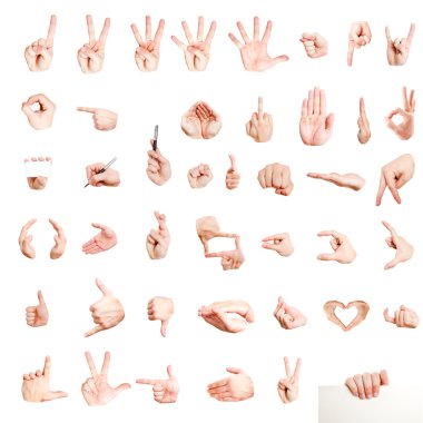 Hand signs clipart