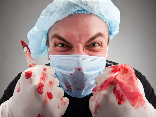 Cirurgião doente louco — Fotografia de Stock