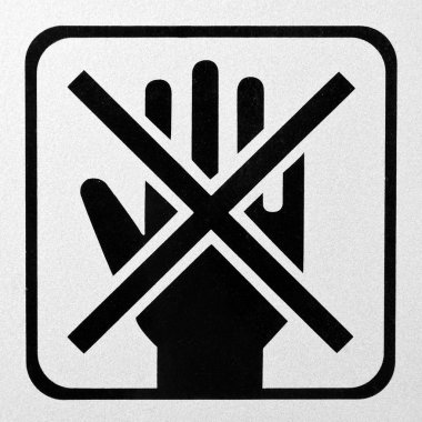 Don't touch sign clipart