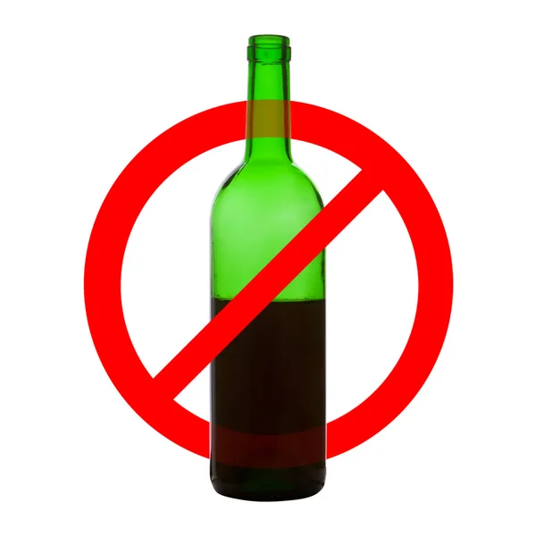 Prohibición del símbolo del alcohol — Foto de Stock