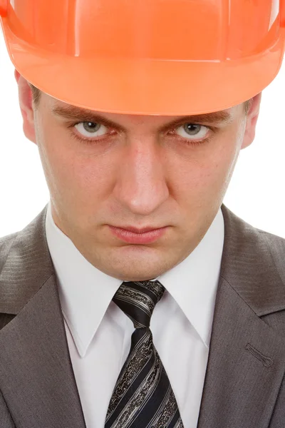Serious engineer in hardhat — Stock Photo, Image