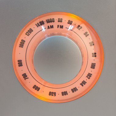 Retro-styled radio tuner dial clipart