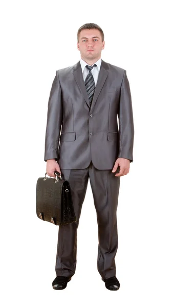 ビジネスの男性とスーツケース — ストック写真