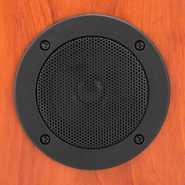Round black loudspeaker — Stock Photo, Image