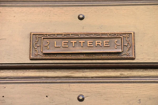 Close Italian Mailbox Lettere Letters — Stock Photo, Image