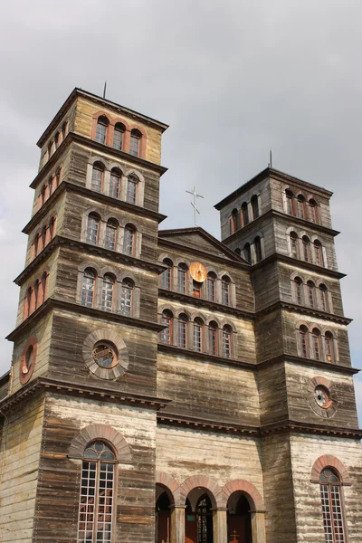 Παλιά Ξύλινα Ορθόδοξη Εκκλησία Στο Lidzbark Warminski Εικόνα Αρχείου