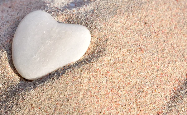 沙子和石头心 — 图库照片
