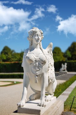 Belvedere park statue, Vienna clipart