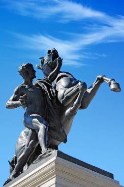 Statue in front of Austrian parliament, Vienna clipart