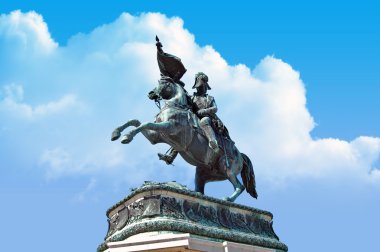 Statue at heldenplatz in Vienna, Austria clipart