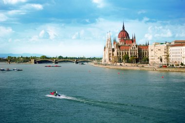 The Hungarian parliament in Budapest clipart