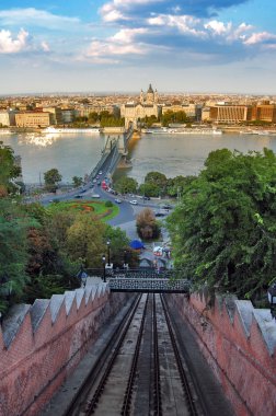 Budapest, view from Buda Castle funicular clipart