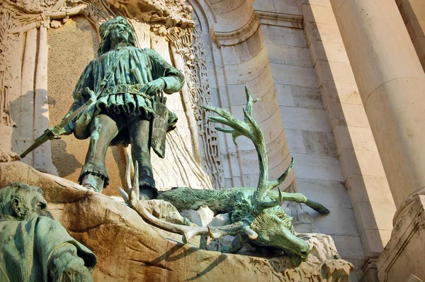 Деталь фонтан в Королівському Палаці в Будапешті — стокове фото