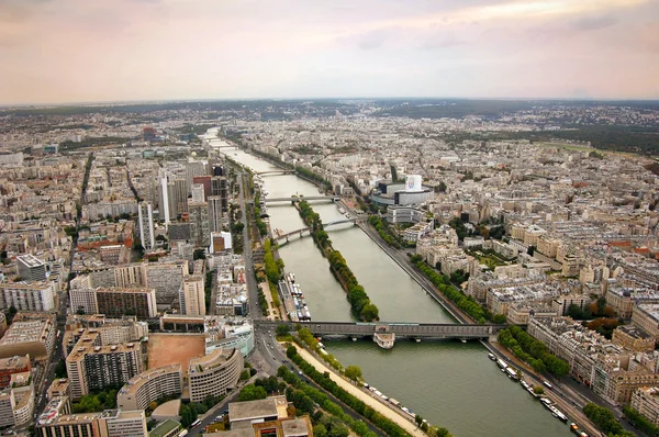 Panoramic view of Paris and river Seine — Stock Photo, Image