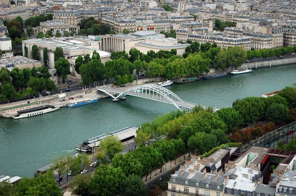 Blick Auf Den Fluss Seina Und Paris Frankreich — Stockfoto