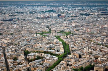 Arc de triomphe ve paris panorama