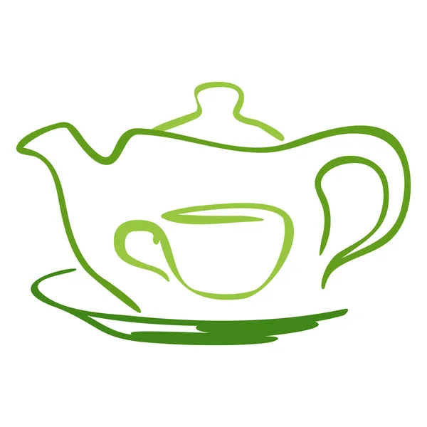 Icono de té estilizado — Archivo Imágenes Vectoriales