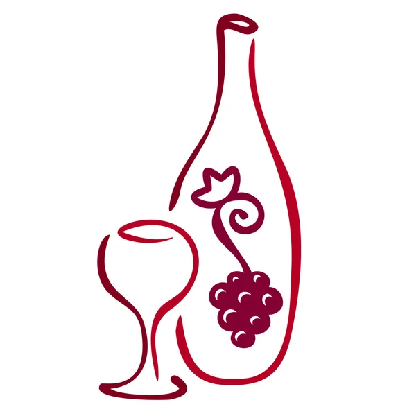Icône du vin stylisé — Image vectorielle