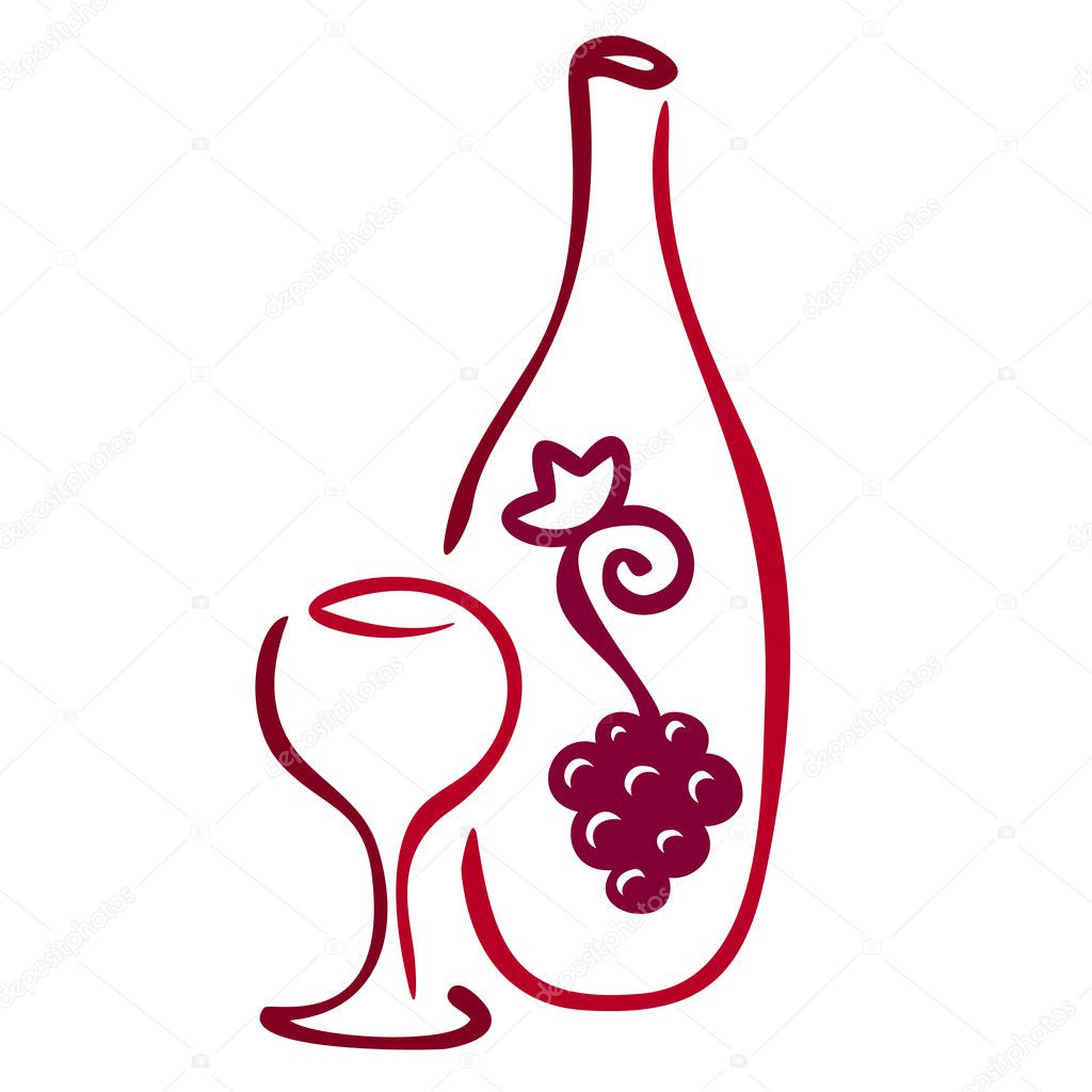 Stylized wine icon — Stock Vector © nata-art #4248441