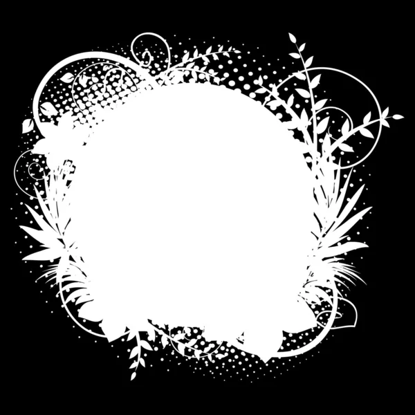 Кругла рамка з квітковими прикрасами 2 — стоковий вектор