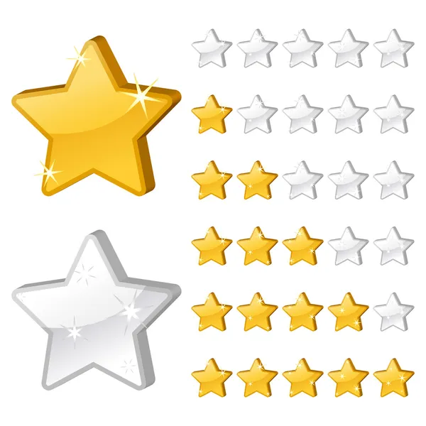 Rating stars for web-2 — Stock Vector