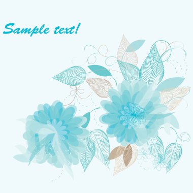 Floral card clipart