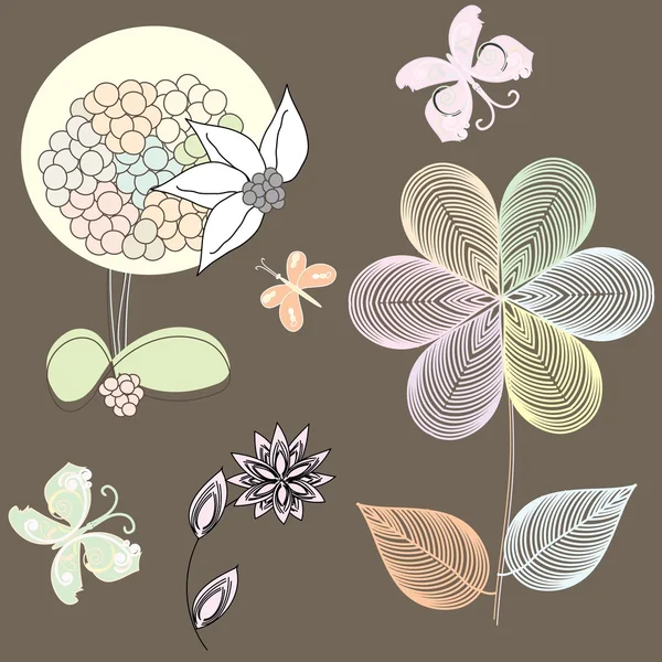 Floral backgrounds — Stock Vector