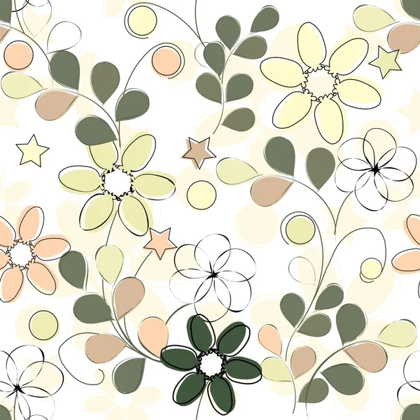 Repetición floral — Archivo Imágenes Vectoriales
